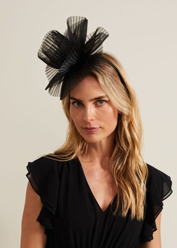 Phase Eight Freeform Flower Hats Black Canada | KCMLUD-830